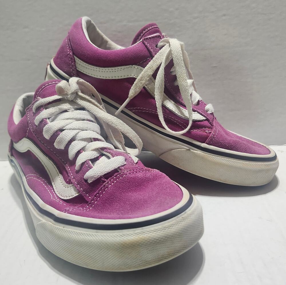 Vans Old Skool Womens Size 6 Mens 4.5 Purple Suede Canvas Sneakers 751505